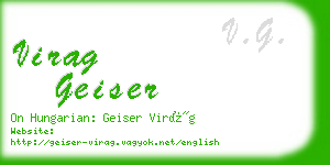 virag geiser business card